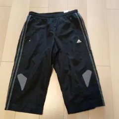 adidas ストライプデザイン ボトムス 黒M584番