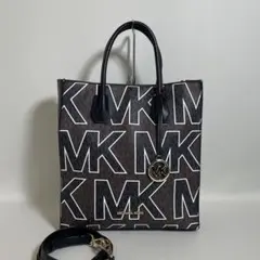 2602-146｜美品｜マイケルコース 2WAYバッグ PVC レザー ブラック