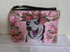 ハスキー　化粧ポーチ