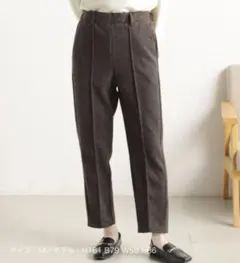 FOUND GOODウールライクテーパードパンツ ダークブラウン L