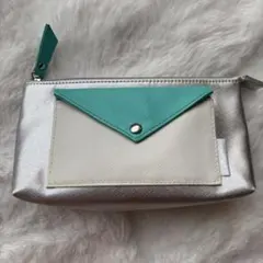 CLINIQUE ポーチ シルバー×ミントグリーン