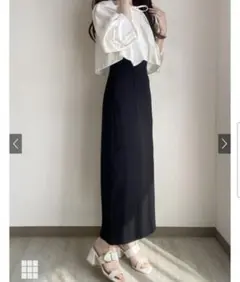 GRL バックスリットタイトスカート 黒 ブラック gm385 M