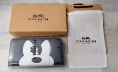 COACH コーチ ラウンドジップ財布 長財布 ディズニー ミッキーマウス