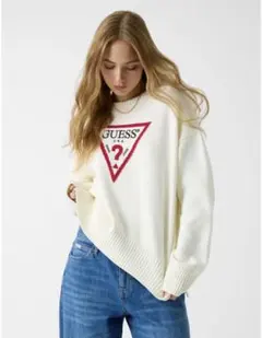 GUESS JEANS ニット　ホワイト　Sサイズ