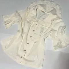 axes femme ポエティック　レースフリル半袖ブラウス　ロリータ