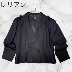 ＊レリアン＊【M】ダブルショートジャケット　肩ボタン　昭和レトロ