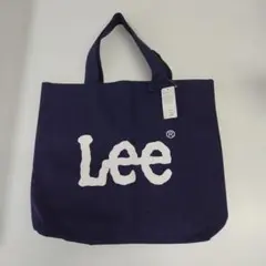 Lee　リー　ビックロゴ　キャンバストートバック　ネイビー　L1774
