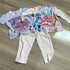 値下　新品　￼プリキュア　光るパジャマ　長袖半袖　3点セット　デリシャスパーティ