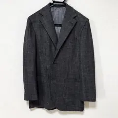 ロロ・ピアーナ SILK AIRチェック ジャケット 日本製スーツ46 イタリア