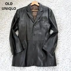美品✨希少 OLD UNIQLO 羊革 テーラードジャケット 黒 XL