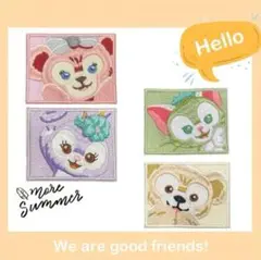 香港ディズニー　ダッフィー&フレンズ　ダブフレ　シール　刺繍ワッペン