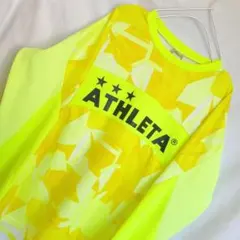 ATHLETA ネオンイエロー 長袖 ウェア ロンT 模様 柄 サッカー