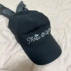 ゴルフ adidas ブラック リボン付きキャップ