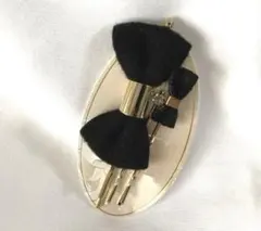 ヘアピン　リボン　セット　ヘアアクセサリー　ヘアアレンジ　新品　かわいい　黒色