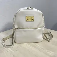 【新品タグ付き】ディズニー ミッキー＆ミニー ミニリュック 白 ゴールドプレートのサムネイル