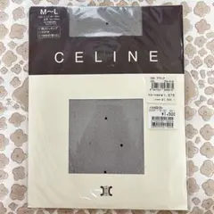CELINE 柄ストッキング M~L ブラック ドット柄