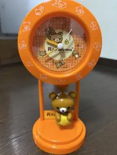 リラックマ 置時計 オレンジ