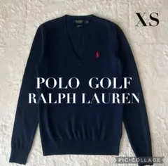 Polo Golf ラルフローレン Vネック ニット XS ネイビー