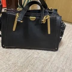 coachショルダーバッグ ゴールド金具付き