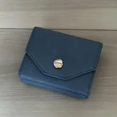 LAKOLE 財布 メタルボタンミニウォレット ブルー