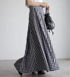 sakishimatokyo ギンガムチェック　フレアマキシスカート