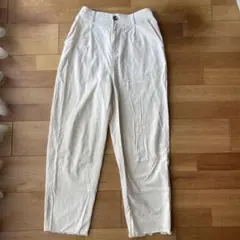 CIAOPANIC TYPY ホワイトカジュアルパンツ フリンジ仕上げ