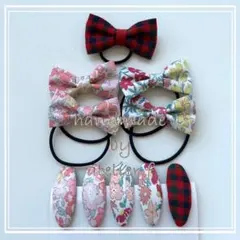 Seasons様専用　リバティ　ヘアゴム パッチンピン　ハンドメイド　オーダー