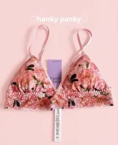 新品♡ハンキーパンキー♡ブラジャー♡M♡ダンシングペタルズ♡花柄♡ピンクのサムネイル