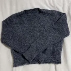 グレー短丈ニット