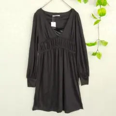 【新品】A.R.W チュニックワンピース Ｍ ひざ上丈 長袖 美品 かわいい 黒