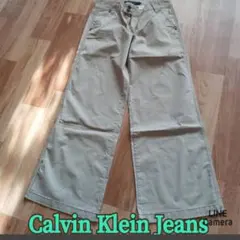 Calvin Klein Jeans ベージュ ワイドレッグパンツ4サイズ
