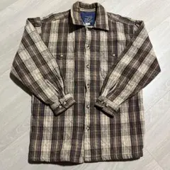 Jungle Storm チェック柄 キルティングジャケット 茶色ブラウン L