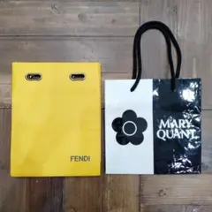 Fendi 黄色 マリー・クワント　ミニ紙袋 2枚セット　まとめ売り