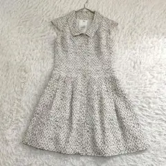 現行品伊勢丹限定レア♡ 34サッカーストレッチシャツカラーワンピース