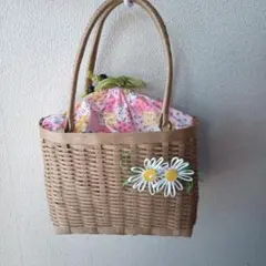 クラフトバンドのかごバッグ