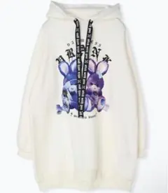 うさ耳うさぎパーカースウェット量産型地雷病み夢かわいいゴスロリィタパンク白しろ