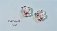 ピアス/イヤリング　ドライフラワー　小花　【no.2】