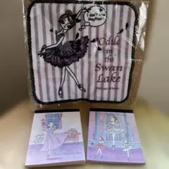 バレエ雑貨　ハンカチとメモ帳セット