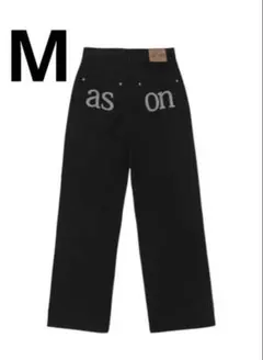 新品 韓国ASON as''on ブラック M デニムパンツのサムネイル