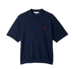 U.S. POLO ASSN. ニット ポロシャツ　ネイビー Mサイズ　夏仕様のサムネイル