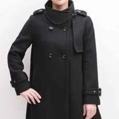 未使用　ナノユニバース　メルトンAラインコート　ウール　ナポレオン　ダブルボタン