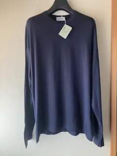JOHN SMEDLEY コットン 30G クルーネックニット ネイビー XXL