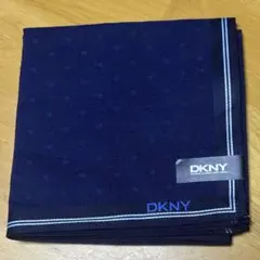 DKNY ハンカチ ドット柄 ネイビー