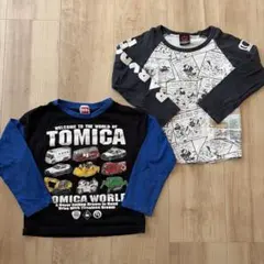 トミカ　110cm ロンT ベビードール　長袖カットソー ミッキー　車