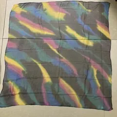 シルク100%シフォン風大判スカーフ 102×105cm