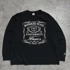 マ*ド様 ラッセルアスレティック カレッジ 長袖Tシャツ ミズーリ州立大学 ブラのサムネイル