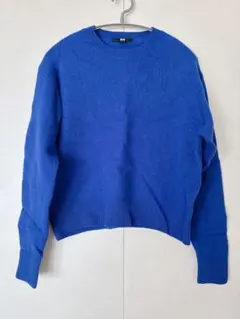 ユニクロ　レディース L ウール　セーター　ブルー