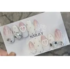 ネイルチップ マグネット マーメイド リボン オーロラ キラキラ