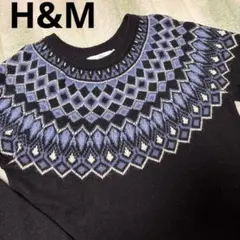 H&M ノルディック柄 ニットセーター US-Ｓサイズ