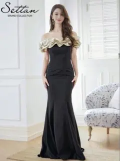 【エルケイ】Settann オフショルダー フリルドレス